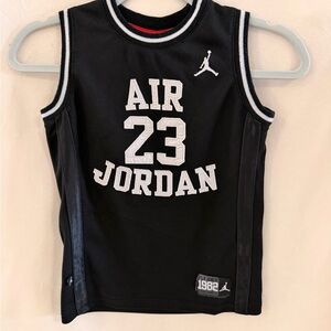 Air Jordan Kids Black and White Jersey Tank